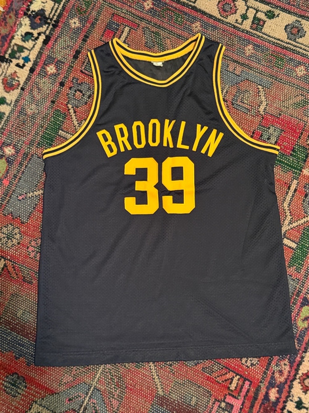 VINTAGE RARE Brooklyn 39 Navy & Yellow Basketball Jersey